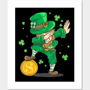 Dabbing Leprechaun Funny Dab St Patricks Day Posters and Art